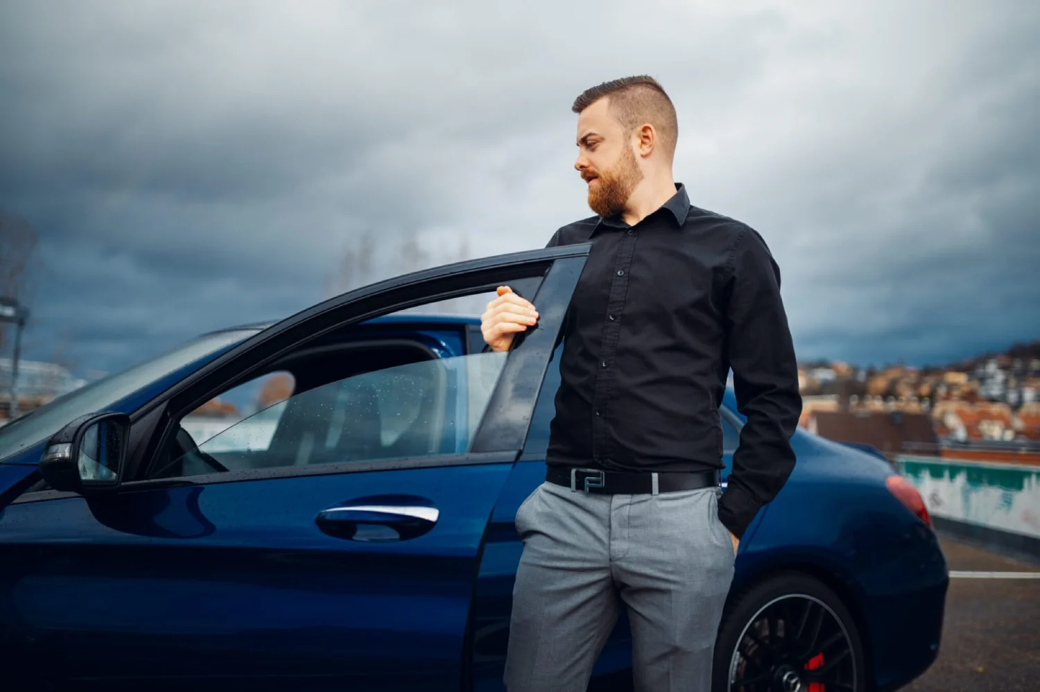 Fabian Holding the car